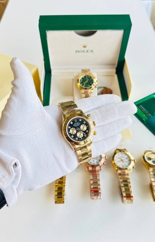 Rolex Daytona Yellow Gold Black Dial Men's Watch