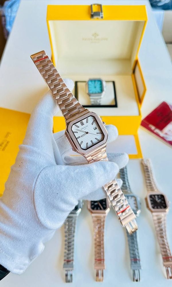 Patek Philippe Cubitus Rose Gold Chain Movement White Dial Super Clone Men's Watch