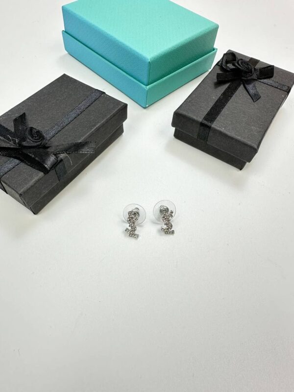 Saint Laurent YSL Sparkly Diamond Earrings For Women's