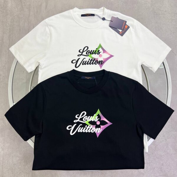 Louis Vuitton Monogram Flower 3D Gradient Print T-Shirts