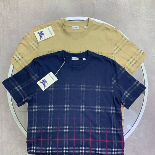 Burberry Gradient Check T-Shirt In 2 Colors