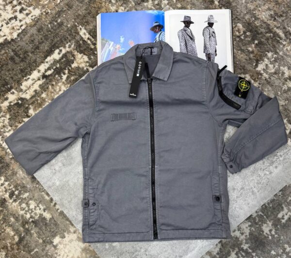 Stone Island Garment Dyed Old Effect Zip Overshirt In Different Colors