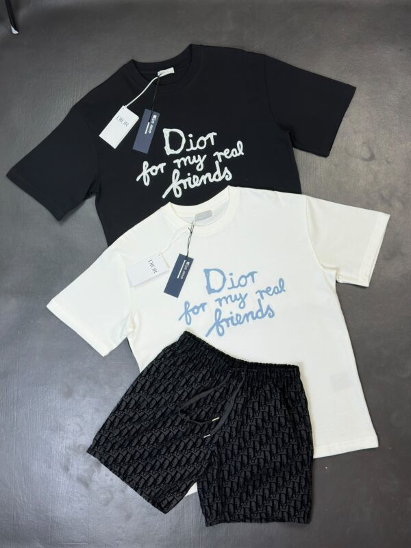 Dior & Hylton Nel "Dior for my real friends" T-Shirt & Shorts Set In Different Colors