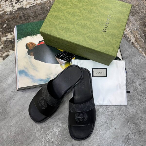 Gucci Lido Men's Interlocking Double G Slide Sandals