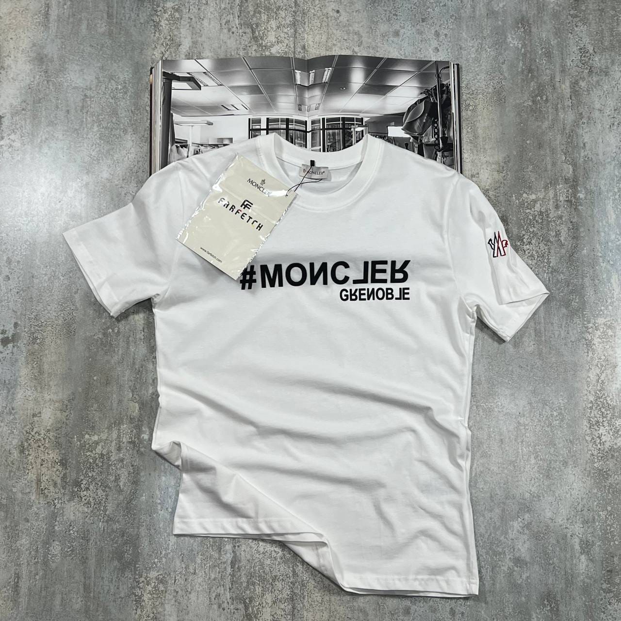 Moncler Grenoble Mirrored Logo T-Shirts - Image 3
