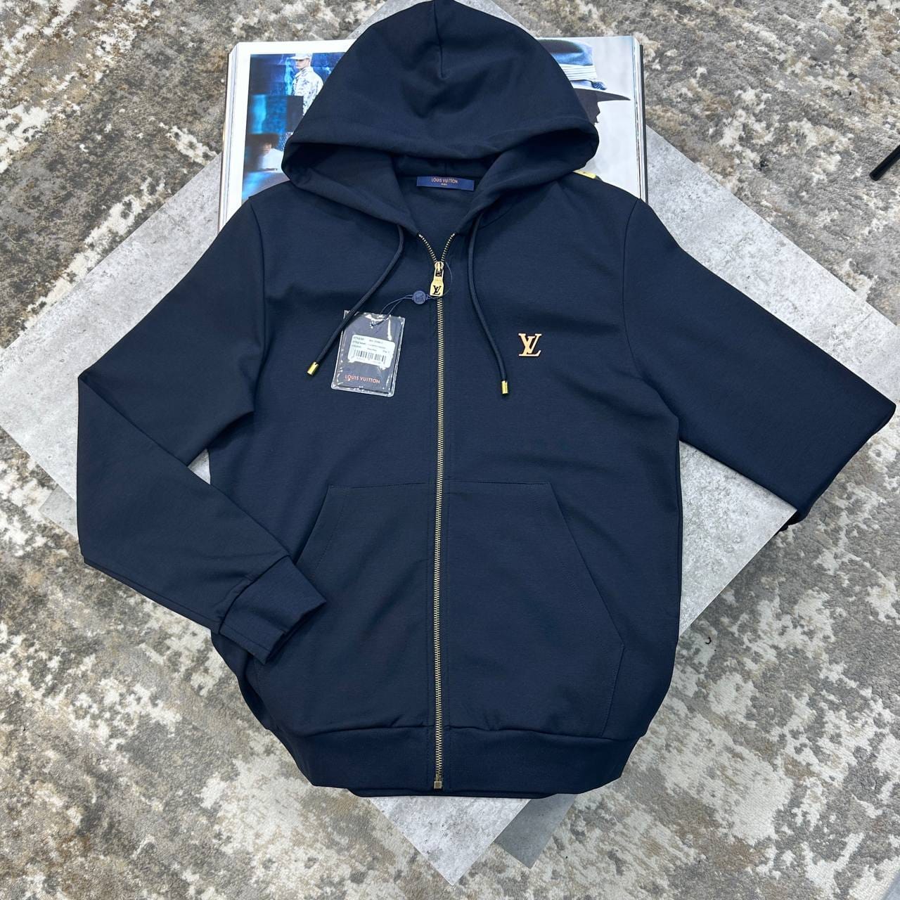 Louis Vuitton Zippered Hoodie With Signature In 2 Colors
