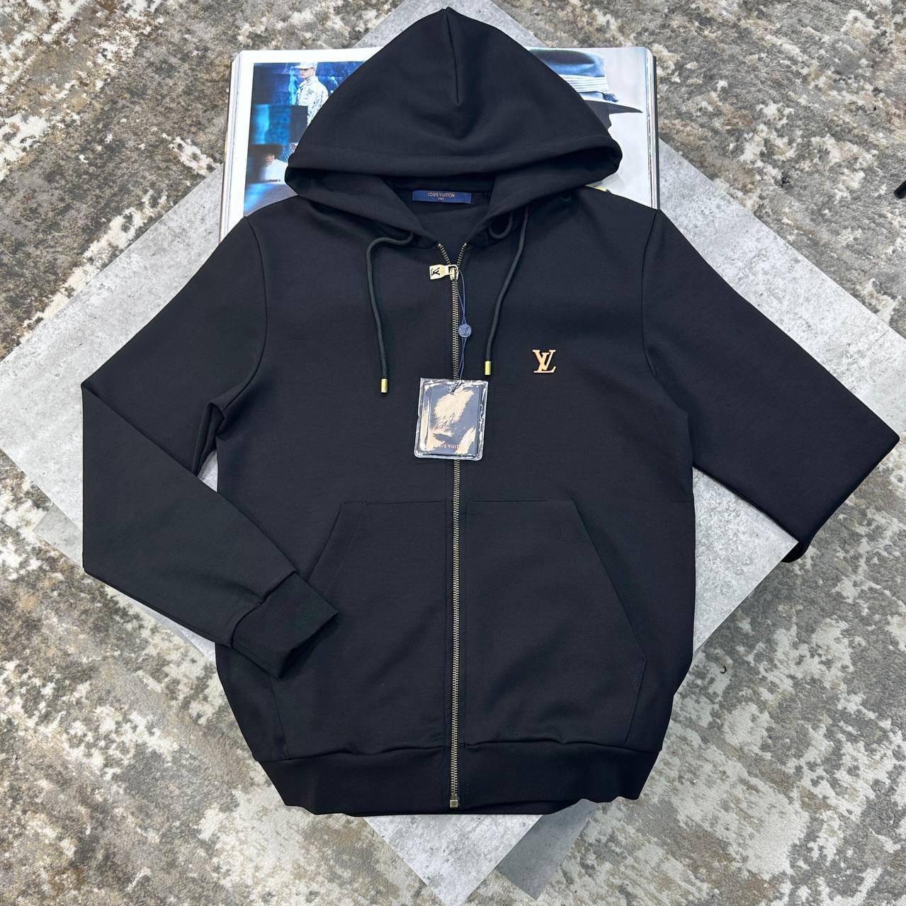Louis Vuitton Zippered Hoodie With Signature In 2 Colors - Image 2