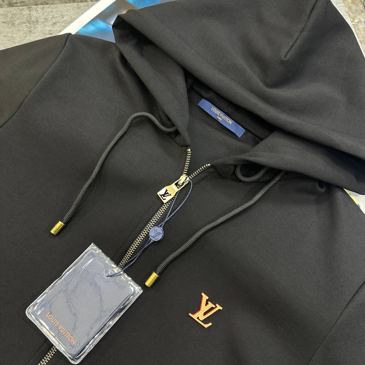 Louis Vuitton Zippered Hoodie With Signature In 2 Colors - Image 3